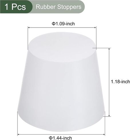 YOKIVE Silicone Rubber Stoppers, Tapered Plugs with High-Temperature Resistance | Protect Hole, Great for Lab Industry (White, 64mm to 77mm) in Saudi Arabia