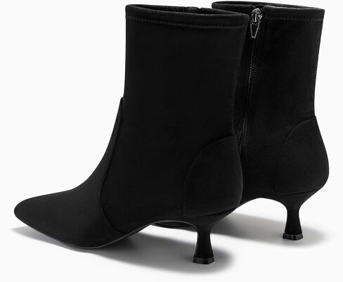 Coutgo Womens Low Histen Heel Boots Boots مدببة بأحذية السوستة الجانبية in Saudi Arabia