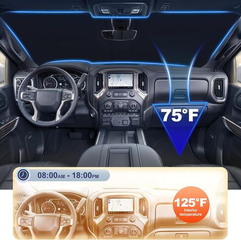 JKCOVER مظلة الزجاج الأمامي متوافقة مع Toyota Tacoma 2016-2021 2022 2023 كتل الأشعة فوق البنفسجية حاجب الشمس حامي قابل للطي للنافذة الأمامية غطاء ظل الشمس in Kuwait