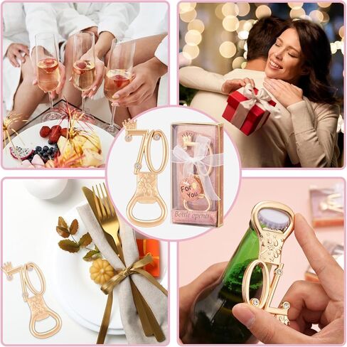 12 Packs 50th Bottle Opener, Gifts for 50th Birthday Party Favors, 50th Wedding Anniversary Party Return, Gifts or Souvenirs for Guests, Theme Party Decorations in Kuwait