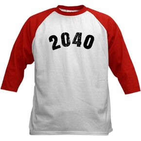 CafePress 2040 Year Vintage Baseball Jersey Kids Cotton Baseball Jersey, 3/4 Raglan Sleeve Shirt in Saudi Arabia