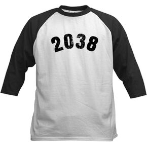 Cafepress 2038 year vintage baseball Jersey Kids Cotton Baseball Jersey ، 3/4 Raglan Sleeve Shirt in Saudi Arabia