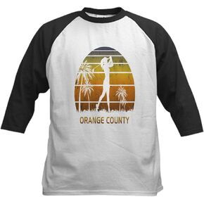 Cafepress Retro Orange County Go Go Baseball Jersey Kids Cotton Baseball Jersey ، 3/4 Raglan Sleeve Shirt in Kuwait