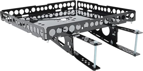 KUAFU RV Cargo Carrier Universal for RVs Campers Trailers Tray Generator Rear Bumper Cargo Luggage Basket Rack (Black) in Saudi Arabia