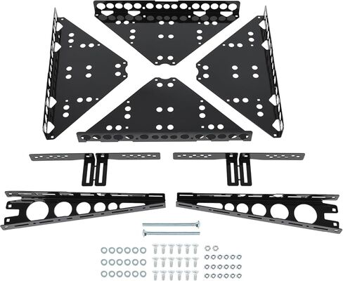 KUAFU RV Cargo Carrier Universal for RVs Campers Trailers Tray Generator Rear Bumper Cargo Luggage Basket Rack (Black) in Saudi Arabia