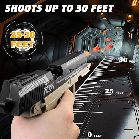 Toy Gun with Automatic Reloading Rebound Shell Ejecting and Soft Foam Blaster, Ideal for Shooting Games, Education Model Toys, Gift for Kids Boys Girls in Kuwait
