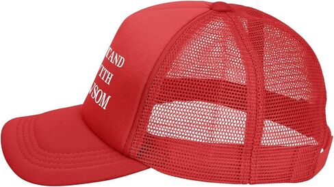 I Stand with Governor Gavin Newsom Hat Free Gavin Newsom Hat Trucker Mesh Cap for Men Women Black in Saudi Arabia