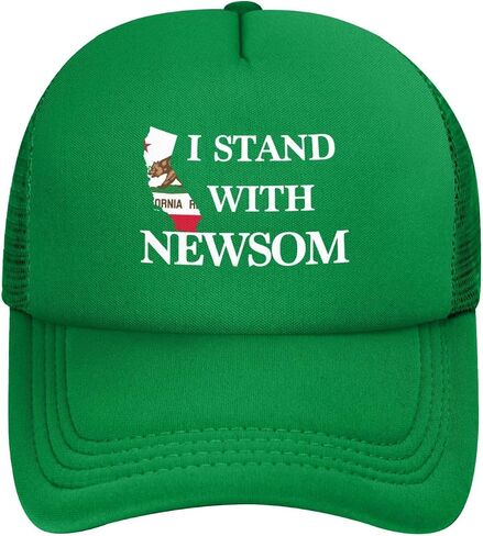 I Stand with Governor Gavin Newsom Hat Free Gavin Newsom Hat Trucker Mesh Cap for Men Women Black in Saudi Arabia