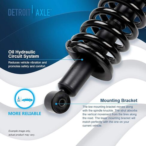 Detroit Axle - 4WD 2 الدعامات الأمامية لنيسان Titan Pathfinder Armada Infiniti QX56 دعامات كاملة مع Coil Springs استبدال سريع تثبيت صدمة جاهزة in Saudi Arabia