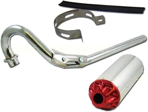 NEWANIME(R) HIGH PERFORMANCE EXHAUST MUFFLER PIPE LIFAN 90CC 125CC 140CC SDG SSR 107 109 125 RED TIP in Kuwait