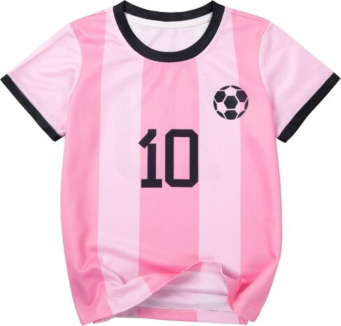 Soccer Jersey Kids Boys Argentina Jersey Shirt Soccer Boys Tshirts Round Neck Short Sleeve Top in Kuwait