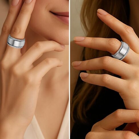 2 Pack Stacking Rings for Oura Ring Gen 4/Gen 3, Silver/14k Gold Plated White Green Pink Colorful Cubic Zirconia Oura Ring Stack, Thin Oura Stacking Ring for Women, Smart Rings Accessories in Kuwait