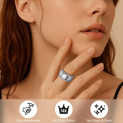 2 Pack Stacking Rings for Oura Ring Gen 4/Gen 3, Silver/14k Gold Plated White Green Pink Colorful Cubic Zirconia Oura Ring Stack, Thin Oura Stacking Ring for Women, Smart Rings Accessories in Kuwait