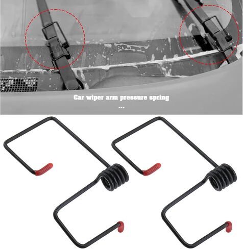 ECSiNG 6Pcs Car Windshield Wiper Arm Pressure Spring Booster Wiper Assist Spring Metal Compatible with VW Compatible with Ford Black in Saudi Arabia