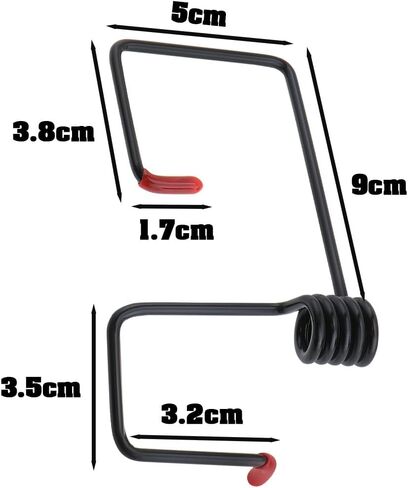 ECSiNG 6Pcs Car Windshield Wiper Arm Pressure Spring Booster Wiper Assist Spring Metal Compatible with VW Compatible with Ford Black in Saudi Arabia