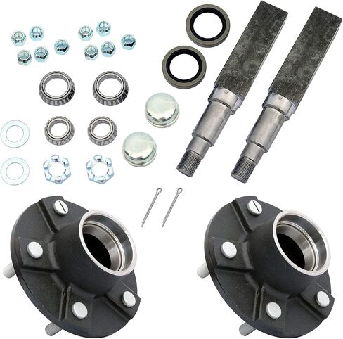 FKG TRAILER HUB ROPINDLE KIT 5 BOLT على 5 "دائرة الترباس تناسب 3500 رطل. in Saudi Arabia