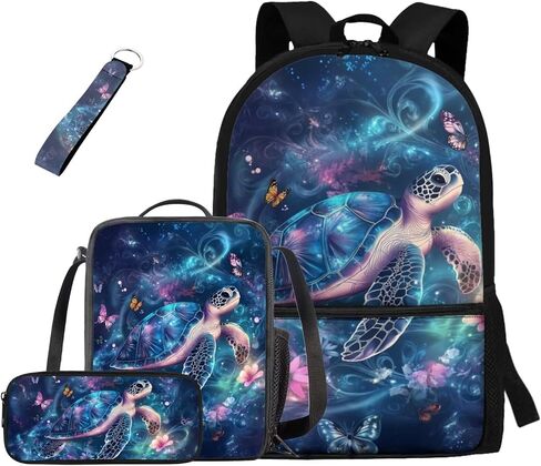 GIFTPUZZ Gaming Backpack Boys Set - Large Capacity School Backpack with Lunch Box & Pencil Case - Cool Travel Gamer Bag for Kids with Fun Keychain in Saudi Arabia