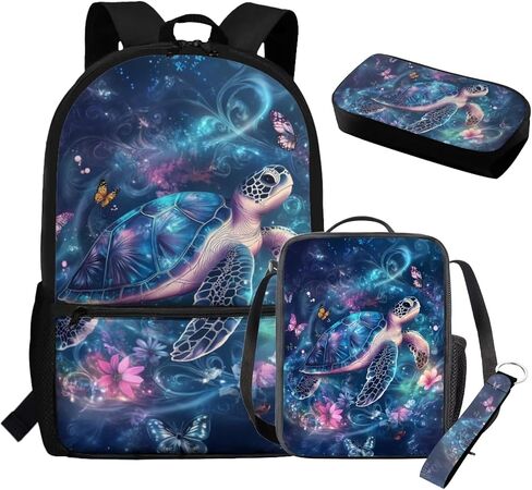GIFTPUZZ Gaming Backpack Boys Set - Large Capacity School Backpack with Lunch Box & Pencil Case - Cool Travel Gamer Bag for Kids with Fun Keychain in Saudi Arabia