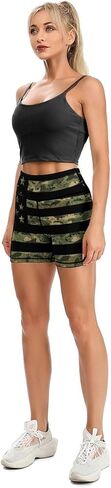 Yoga Shorts High Waisted Tummy Control Biker Shorts for Womens Athletic Running Workout Gym Tennis Shorts in Saudi Arabia