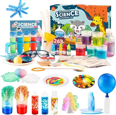 Science Kits for Kids 72+ Science Lab Experiments Erupting Volcano,Rainbow Rain,Artificial Snow Magic Chemistry Toy DIY Science Educational Learning Kit for Boys Girls in Kuwait