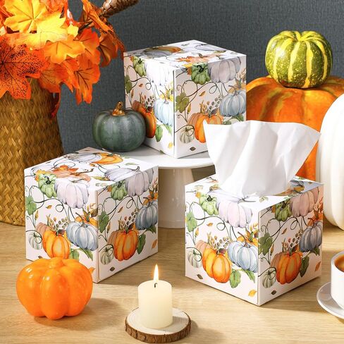 Yeaqee 6 Pack Facial Tissue Cube Box Facial Tissues Paper Facial Tissues Boxes Disposable Facial Tissue 80 Tissues Per Box for Wedding Summer Home Office School (Sea) in Saudi Arabia