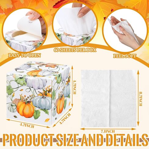 Yeaqee 6 Pack Facial Tissue Cube Box Facial Tissues Paper Facial Tissues Boxes Disposable Facial Tissue 80 Tissues Per Box for Wedding Summer Home Office School (Sea) in Saudi Arabia
