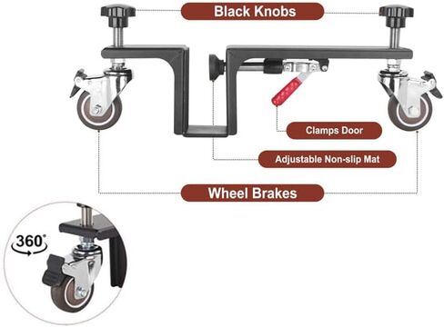 طقم أدوات تركيب الباب مكون من قطعتين لسهولة تركيب الباب - مجموعة أدوات تركيب الباب بدون استخدام اليدين لشخص واحد للأبواب التي يتراوح سمكها من 1.18 إلى 1.97 بوصة ووزن 330 رطلاً in Kuwait