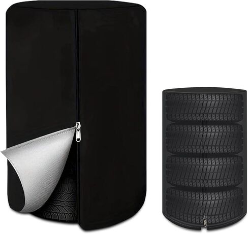Tire Covers for Storage, WITSTEP Large Seasonal Tire Storage Cover Waterproof Outdoor Winter Tire Bags with Handy Storage Bag, Weather Proof Tire Stack Cover (Holding 4 Tires Up, Diameter 28") in Kuwait