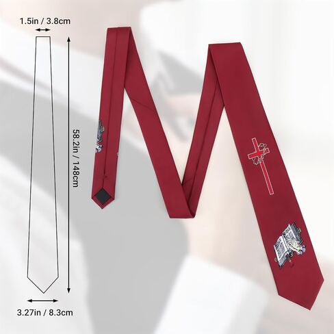 Mens Novelty Religous Necktie 3.27" (8.3CM) Christian Cross Jesus Easter Ties in Kuwait