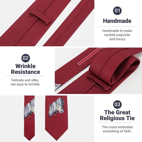 Mens Novelty Religous Necktie 3.27" (8.3CM) Christian Cross Jesus Easter Ties in Kuwait