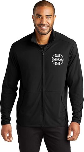 INK STITCH Men K595 Custom Personalized Embroidery Logo Texts Accord Stretch Fleece Jackets in Kuwait