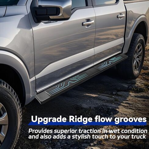 6.5 "تشغيل لوحات متوافقة مع Dodge RAM 1500 2019-2025 CREW CAB (فقط تناسب نمط الجسم الجديد) ، خطوات جانبية للشاحنة ، حانات سبيكة الألومنيوم السوداء in Kuwait