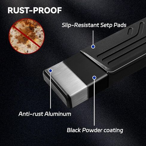 6.5 "تشغيل لوحات متوافقة مع Dodge RAM 1500 2019-2025 CREW CAB (فقط تناسب نمط الجسم الجديد) ، خطوات جانبية للشاحنة ، حانات سبيكة الألومنيوم السوداء in Kuwait