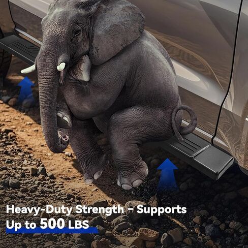 6.5 "تشغيل لوحات متوافقة مع Dodge RAM 1500 2019-2025 CREW CAB (فقط تناسب نمط الجسم الجديد) ، خطوات جانبية للشاحنة ، حانات سبيكة الألومنيوم السوداء in Kuwait