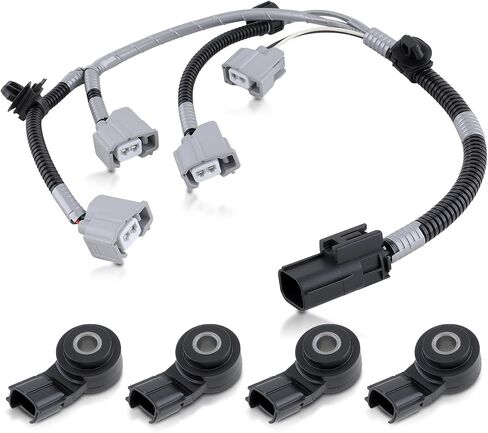 89615-20090 89615-06010 Knock Sensor Harness مع 4pcs محرك مستشعر الضرب المتوافق مع Toyota Tundra 5.7 2007-2021 متوافق مع Sequoia 5.7 2008-2022 82219-0C020 8961520090 822190C0C0C02022 in Saudi Arabia