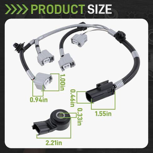 89615-20090 89615-06010 Knock Sensor Harness مع 4pcs محرك مستشعر الضرب المتوافق مع Toyota Tundra 5.7 2007-2021 متوافق مع Sequoia 5.7 2008-2022 82219-0C020 8961520090 822190C0C0C02022 in Saudi Arabia
