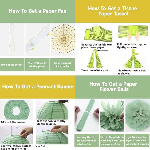 Sage Green and Gold Party Decorations ، 54pcs Kit Party Party Decor in Kuwait