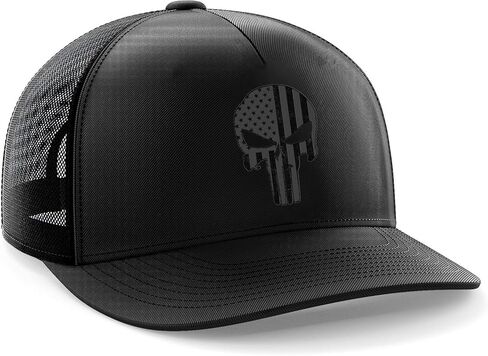 Tactical Pro Supply - Patriotic USA Snapback Hat for Men or Women, Snap Closure Design, Decorated with PVC Embossed Logo - Punisher USA - One Size in Saudi Arabia