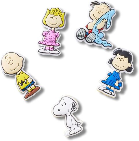 Crocs Jibbitz Charlie Brown & Snoopy Peanuts Shoe Charms, Peanuts, 5-Pack in Saudi Arabia