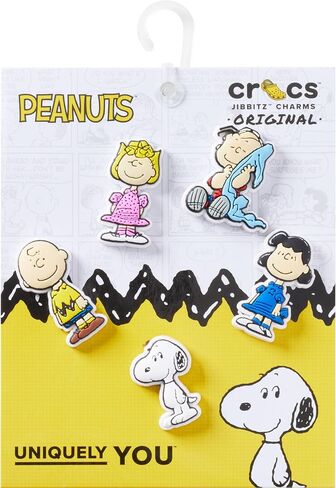 Crocs Jibbitz Charlie Brown & Snoopy Peanuts Shoe Charms, Peanuts, 5-Pack in Saudi Arabia