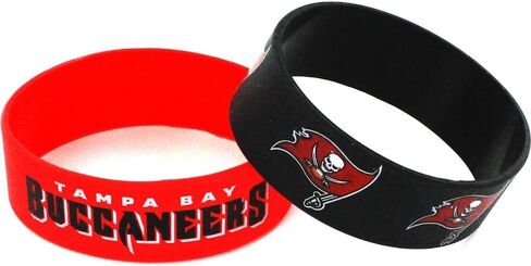 aminco NFL unisex-adult Silicone Wide Bracelet, 2-Pack in Saudi Arabia