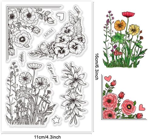 Fairies Clear Stamps for Card Making DIY Trees Silicone Stamp Butterflies Stamps Dandelion Stamps Best wishes Stamps Magic Stamps Mushroom Clear Stamps for Craft Scrapbooking Decor in Saudi Arabia