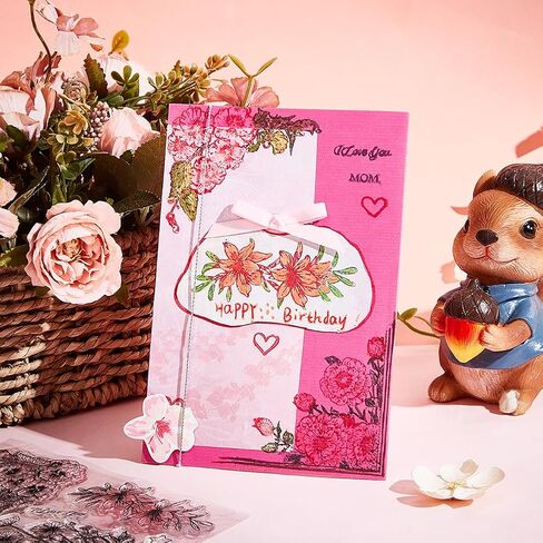 Fairies Clear Stamps for Card Making DIY Trees Silicone Stamp Butterflies Stamps Dandelion Stamps Best wishes Stamps Magic Stamps Mushroom Clear Stamps for Craft Scrapbooking Decor in Saudi Arabia