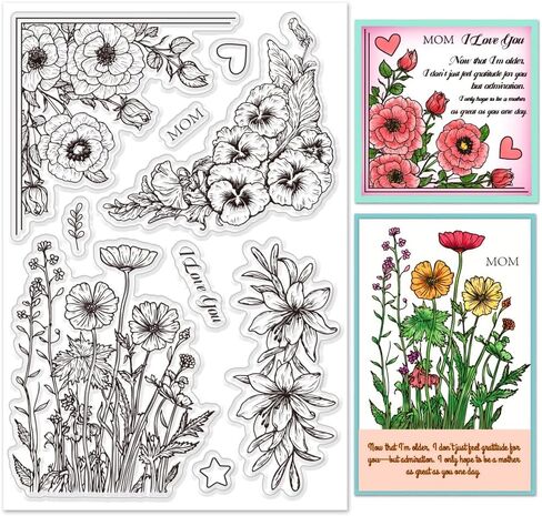 Fairies Clear Stamps for Card Making DIY Trees Silicone Stamp Butterflies Stamps Dandelion Stamps Best wishes Stamps Magic Stamps Mushroom Clear Stamps for Craft Scrapbooking Decor in Saudi Arabia