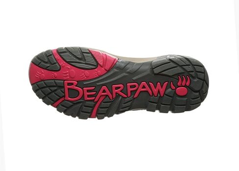 BEARPAW Women's Corsica Taupe/Red Size 9 | Women's Bootie | Women's Hiker Boot | Comfortable Hiking Boot in Saudi Arabia