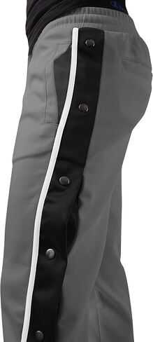 Hat and Beyond Mens Stripe Button Accent Stretch Slim Fit Track Pants in Saudi Arabia