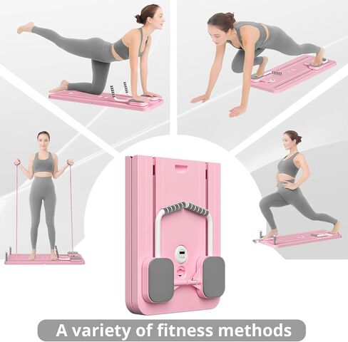 JANUA Pilates Board - 2024 Pilates Reformer Set, Multi-Purpose Foldable Pilates Reformer Board for Home, 5 in 1 Pilates Sliding Board (Black) in Kuwait