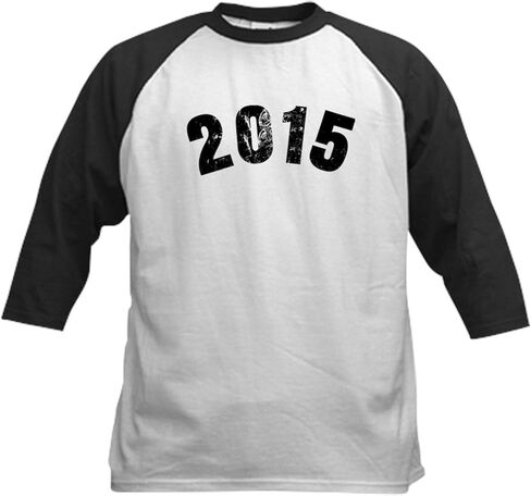 CafePress 2015 Year Vintage Baseball Jersey Kids Cotton Baseball Jersey, 3/4 Raglan Sleeve Shirt in Saudi Arabia