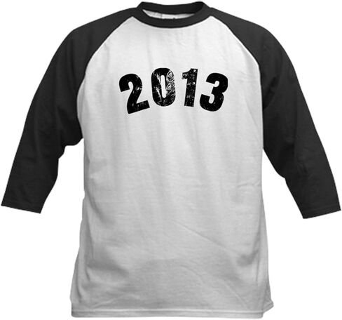 CafePress 2013 Year Vintage Baseball Jersey Kids Cotton Baseball Jersey, 3/4 Raglan Sleeve Shirt in Saudi Arabia