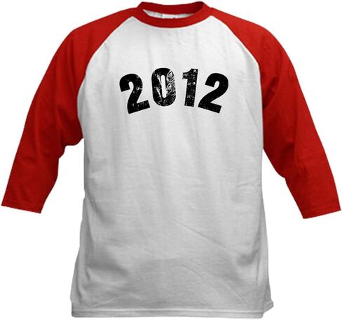 CafePress 2012 Year Vintage Baseball Jersey Kids Cotton Baseball Jersey, 3/4 Raglan Sleeve Shirt in Saudi Arabia